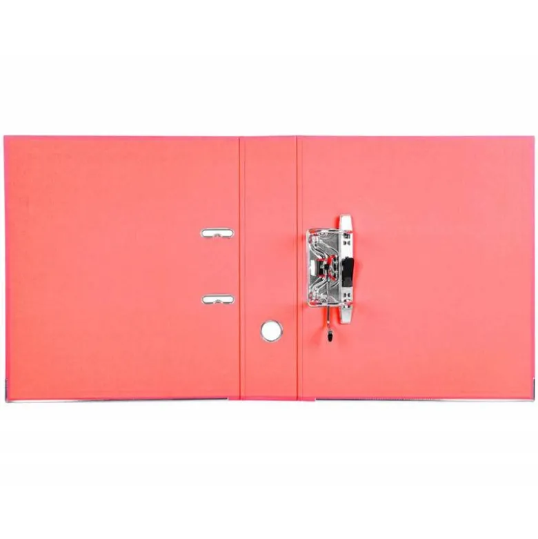 Archivador de palanca liderpapel Din A4 documenta forrado pvc con rado lomo 75mm rojo compresor metalico