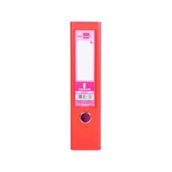 Archivador de palanca liderpapel Din A4 documenta forrado pvc con rado lomo 75mm rojo compresor metalico