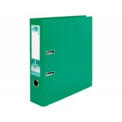 Archivador de palanca liderpapel Din A4 documenta forrado pvc con rado lomo 75mm verde compresor metalico