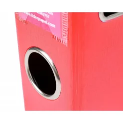 Archivador de palanca liderpapel Din A4 documenta forrado pvc con rado lomo 52mm rojo compresor metalico