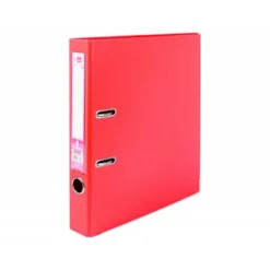 Archivador de palanca liderpapel Din A4 documenta forrado pvc con rado lomo 52mm rojo compresor metalico