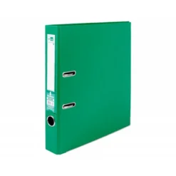 Archivador de palanca liderpapel Din A4 documenta forrado pvc con rado lomo 52mm verde compresor metalico.