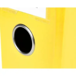 Archivador de palanca liderpapel Din A4 color system forrado sin rado lomo 80mm amarillo compresor metalico.