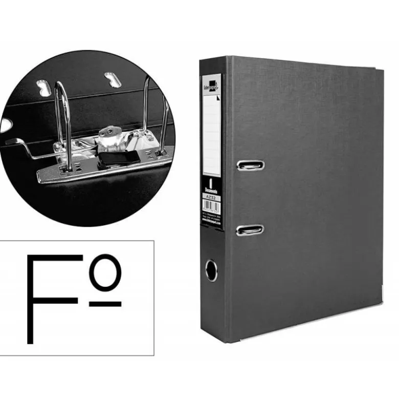 Archivador de palanca Liderpapel Documenta folio color negro