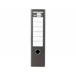 Archivador de palanca liderpapel folio carton forrado sin rado lomo 80mm color negro compresor metalico.