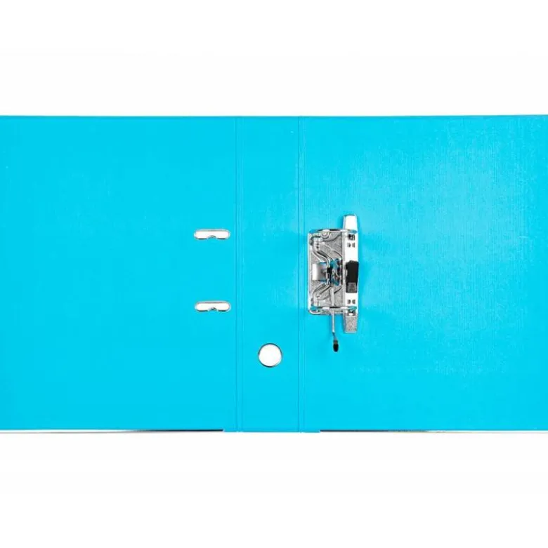 Archivador de palanca Liderpapel folio color celeste lomo 75mm