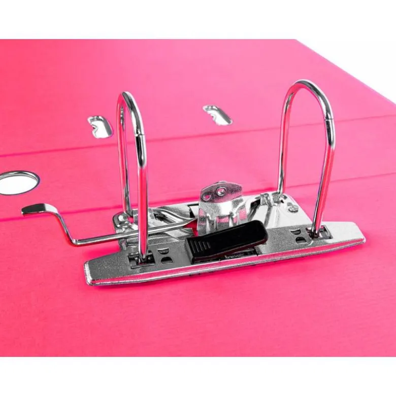 Archivador de palanca Liderpapel folio color rosa lomo 75mm