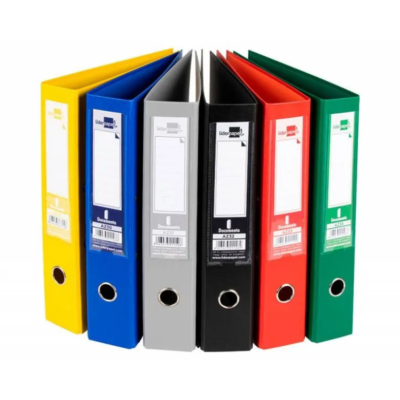 Archivador de palanca Liderpapel folio lomo 75 mm Colores Surtidos