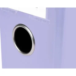 ARCHIVADOR DE PALANCA LIDERPAPEL DIN A4 CARTÓN FORRADO SIN RADO LOMO 80 MM COLOR LAVANDA COMPRESOR METALICO
