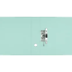 ARCHIVADOR DE PALANCA LIDERPAPEL DIN A4 CARTÓN FORRADO SIN RADO LOMO 80 MM COLOR MENTA COMPRESOR METALICO