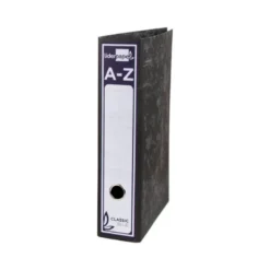 Archivador de palanca Liderpapel Classic Blue 2 anillas folio carton entrecolado sin rado lomo 80mm negro compresor metal.