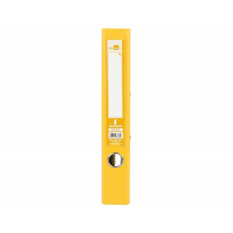 Archivador de palanca marca Liderpapel Documenta color amarillo 52 mm