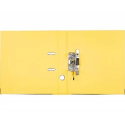 Archivador de palanca marca Liderpapel Documenta color amarillo 52 mm