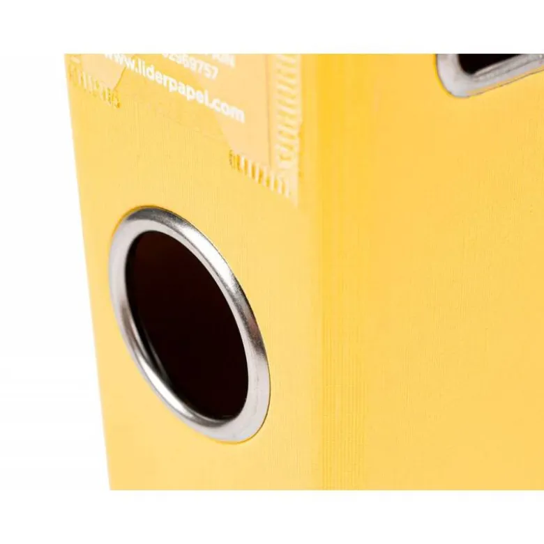 Archivador de palanca marca Liderpapel Documenta color amarillo 52 mm