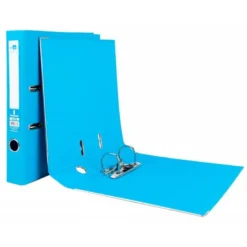 Archivador de palanca marca Liderpapel A4 celeste compresor metalico