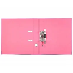 Archivador de palanca marca Liderpapel A4 rosa compresor metalico