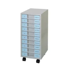 Archivador movil Clen metalico 10 cajones color Gris