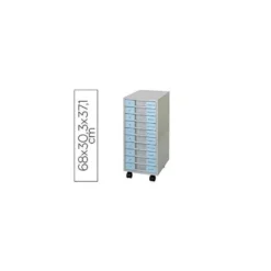Archivador movil Clen metalico 10 cajones color Gris