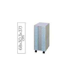 Archivador movil Clen metalico 20 cajones color Gris