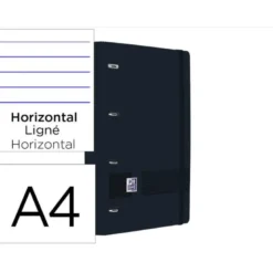 ARCHIVADOR OXFORD EUROBINDER+ LIVE&GO POLYFOAM DIN A4+ 120 HOJAS HORIZONTAL COLOR NEGRO