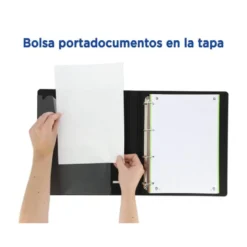 ARCHIVADOR OXFORD EUROBINDER+ LIVE&GO POLYFOAM DIN A4+ 120 HOJAS HORIZONTAL COLOR NEGRO