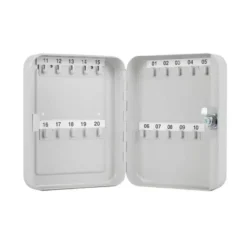 Armario portallaves chapa de acero Q-Connect 20 llaves 275x200x60 mm Gris