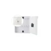 Armario portallaves plástico Paperflow con reloj 12 llaves 320x320x60 mm Blanco