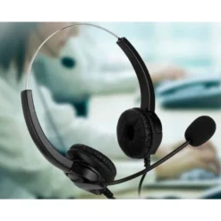 AURICULAR MEDIARANGE BIAURAL DIADEMA CON MICROFONO CABLE 2 MT