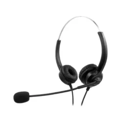 AURICULAR MEDIARANGE BIAURAL DIADEMA CON MICROFONO CABLE 2 MT