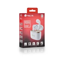 AURICULAR NGS ARTICA TROPHY INALAMBRICO ALCANCE 10 M BASE DE CARGA CONTROL TACTIL AUTONOMIA 20 HORAS USB-C