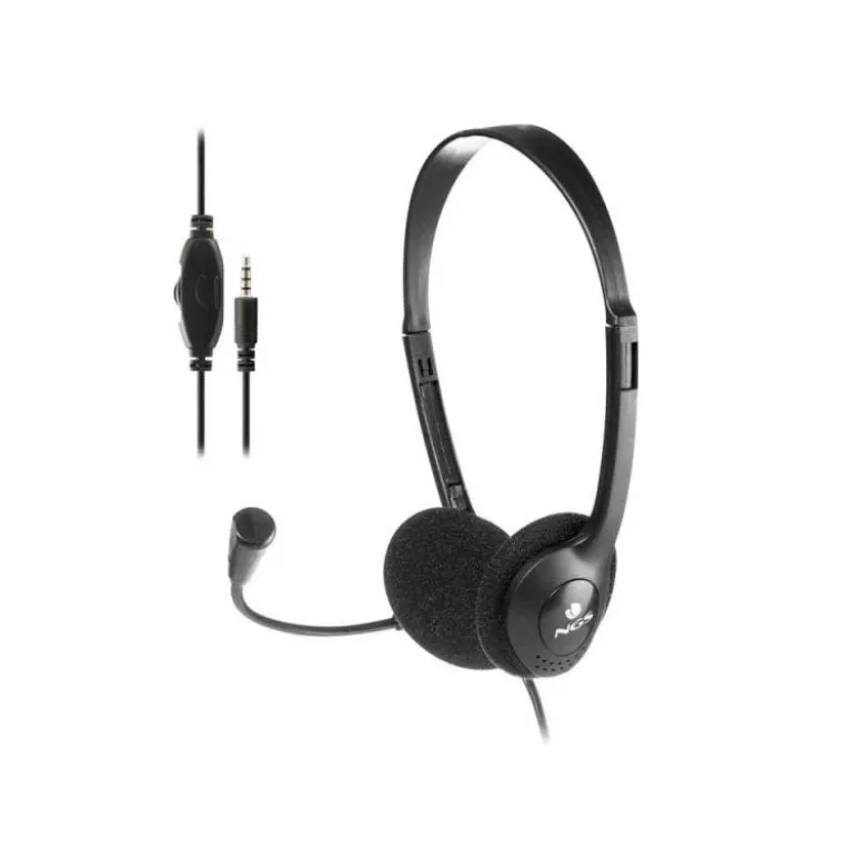 AURICULAR NGS HEADSET MS103 MAX CON MICROFONO Y CONTROL DE VOLUMEN LONGITUD CABLE 1,5 MT COLOR NEGRO