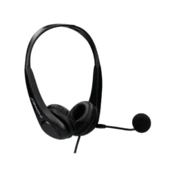 AURICULAR Q-CONNECT BIAURAL DIADEMA CON MICROFONO Y CONTROL DE VOLUMEN CONEXION USB COLOR NEGRO