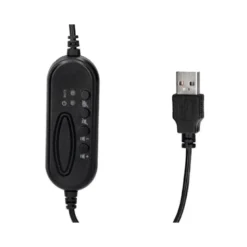 AURICULAR Q-CONNECT BIAURAL DIADEMA CON MICROFONO Y CONTROL DE VOLUMEN CONEXION USB COLOR NEGRO