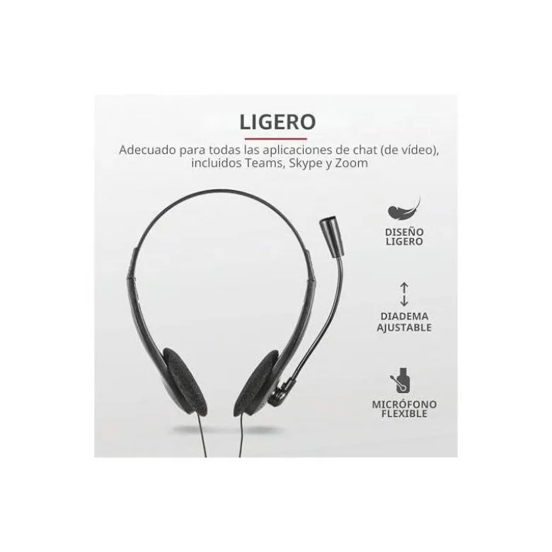 AURICULAR TRUST LONGITUD CABLE 1,8 M CON MICROFONO