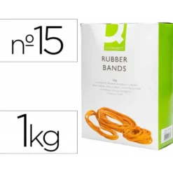 Bandas elasticas N 15 Q-connect 1000 gr 150 x 9 mm