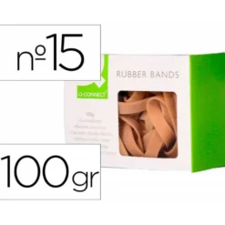 Bandas elasticas Q-connect 100 gr 150 x 9 mm