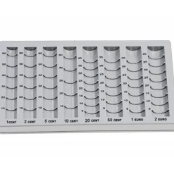 Bandeja portamonedas liderpapel plastico gris 275x155x24/35 mm