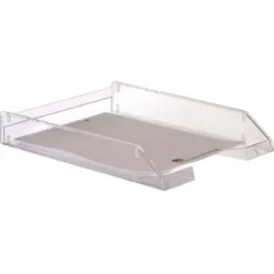 Bandeja sobremesa Archivo 2000 de plastico transparente cristal 340x260x60 mm