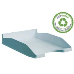 BANDEJA SOBREMESA ARCHIVO 2000 ECOGREEN PLASTICO 100% RECICLADO APILABLE FORMATOS DIN A4 Y FOLIO COLOR AZUL