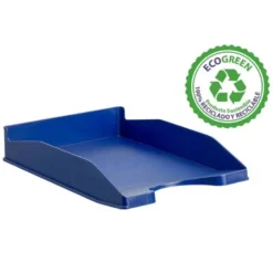 BANDEJA SOBREMESA ARCHIVO 2000 ECOGREEN PLASTICO 100% RECICLADA APILABLE FORMATOS DIN A4 Y FOLIO COLOR AZUL