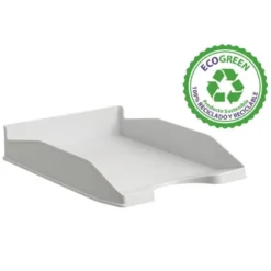 BANDEJA SOBREMESA ARCHIVO 2000 ECOGREEN PLASTICO 100% RECICLADA APILABLE FORMATOS DIN A4 Y FOLIO COLOR GRIS