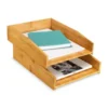 BANDEJA SOBREMESA CEP SILVA BAMBU LOTE DE 2 UNIDADES 340X252X75 MM