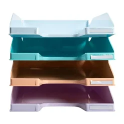 BANDEJA SOBREMESA EXACOMPTA PLASTICO COLORES PASTEL