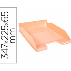BANDEJA SOBREMESA EXACOMPTA PLASTICO COLOR CORAL