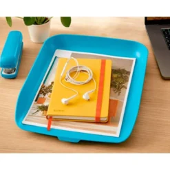 BANDEJA SOBREMESA LEITZ PLASTICO COLOR AZUL
