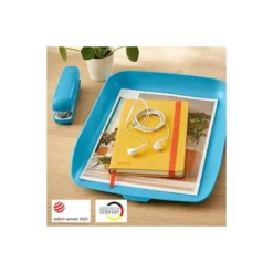 BANDEJA SOBREMESA LEITZ PLASTICO COLOR AZUL