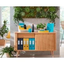 BANDEJA SOBREMESA LEITZ PLASTICO SET DE 2 UNIDADES COLOR AMARILLO