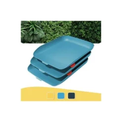 BANDEJA SOBREMESA LEITZ PLASTICO SET DE 3 UNIDADES COLOR AZUL