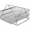 Bandeja sobremesa metalica q-connect rejilla gxa100 plata con 2 bandejas movibles -300x185x 350 mm