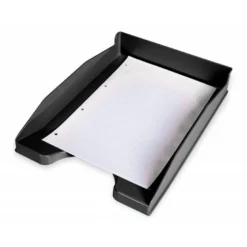 Bandeja sobremesa plastico q-connect color negro opaco 240x70x340 mm